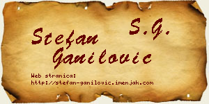 Stefan Ganilović vizit kartica